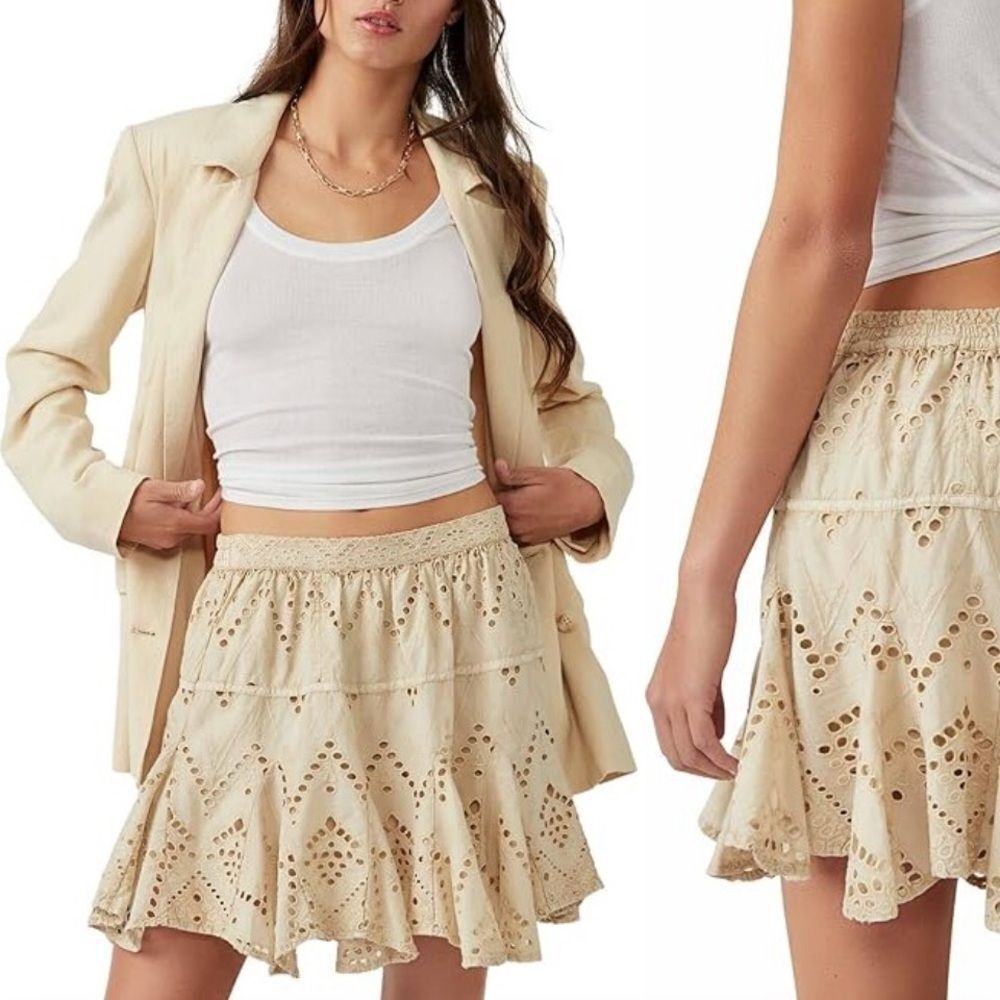 Free People Serenity Mini Skort (Tea) skirt/shorts Size small